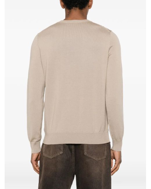 Diktat Natural Argyle-Pattern Sweater for men