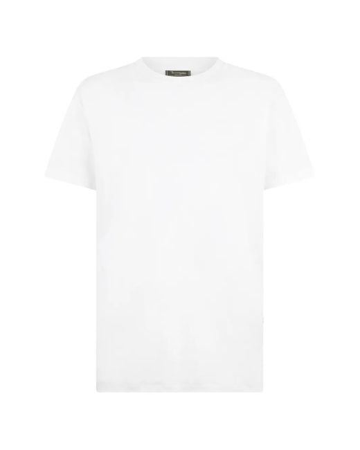 Billionaire White Round-Neck T-Shirt for men