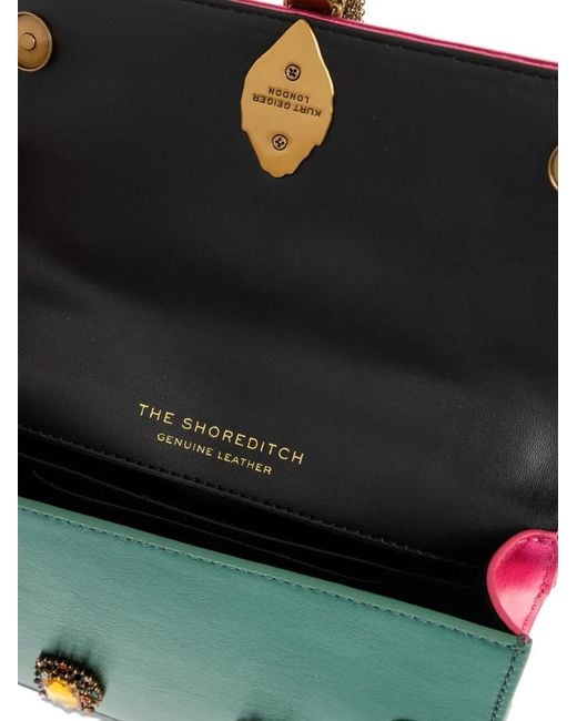 Kurt Geiger Blue Small Shoreditch Jewel-Embellished Shoulder Bag