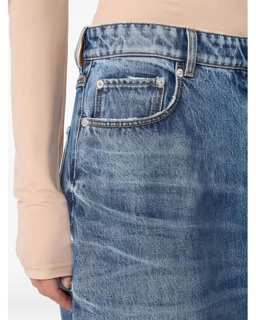 Sportmax Blue Dangri Five-Pocket Oversized Jeans