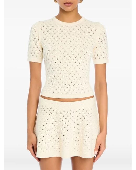 SER.O.YA White Josie Knitted Top