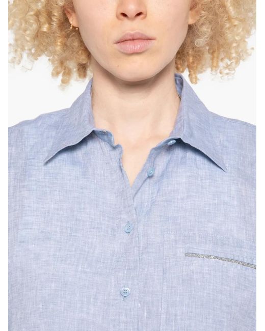 Peserico Blue Button Shirt
