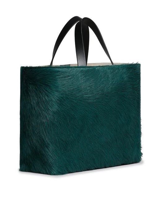 Marni Green Museo Soft E/W Tote Bag