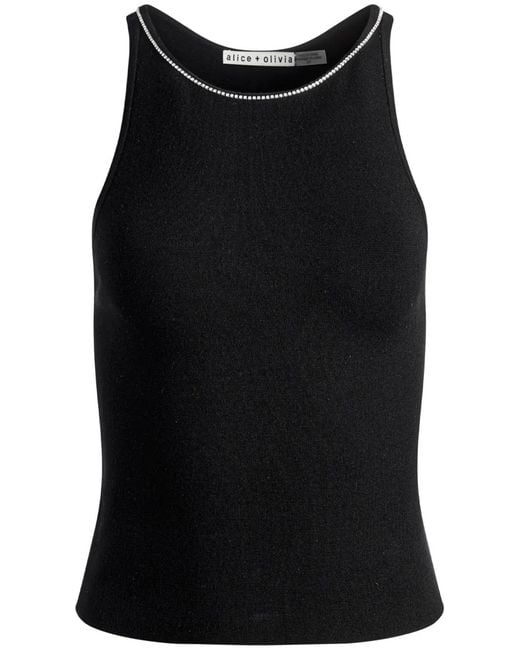 Alice + Olivia Black Allen Tank Top