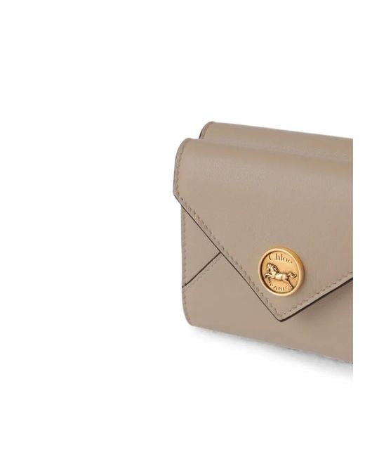 Chloé Natural Small Envelope Tri-Fold Wallet