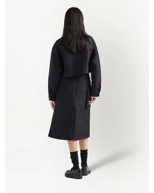 Prada Black Triangle-Logo Blouson Jacket