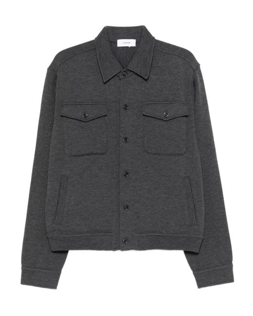 Giacca-Camicia Con Tasche di Lardini in Gray da Uomo