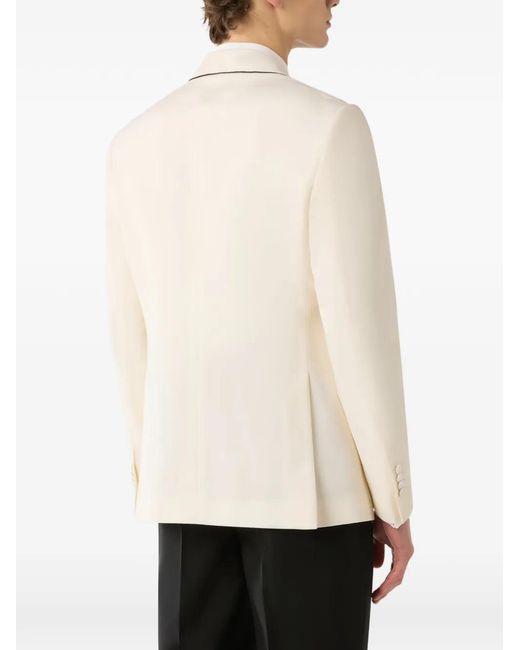 Lardini White Shawl-Lapel Jacket for men
