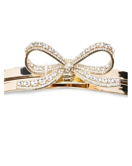 Self-Portrait White Bow-Detail Oval Clutch Bag