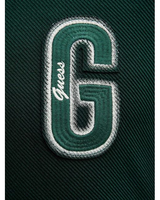 Guess Green Appliqué Zip Sweater for men