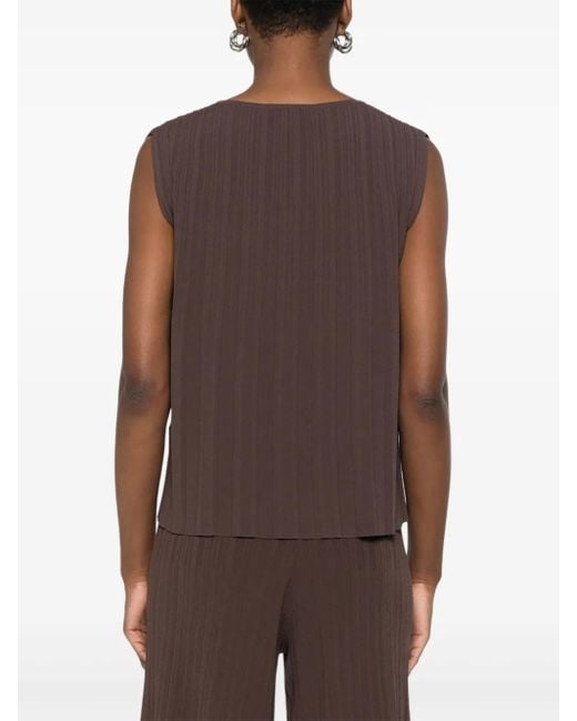 Weekend by Maxmara ノースリーブ トップ Brown