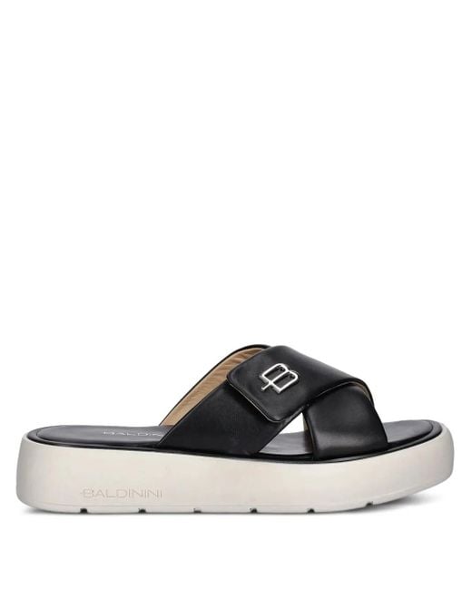 Baldinini Black Sandalen mit überkreuzten Riemen