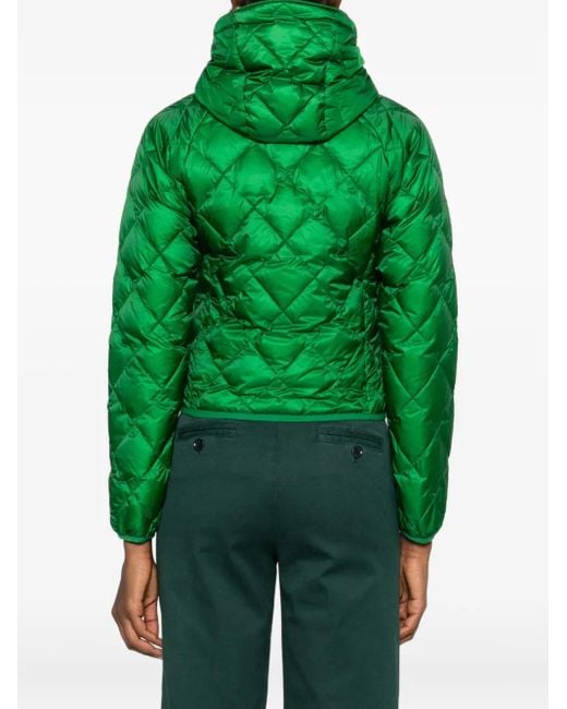 Aspesi Green Quilted Hooded Jacket
