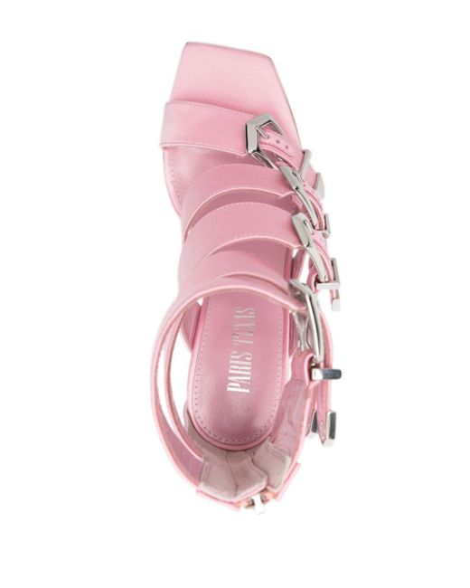 Paris Texas Pink Ursula 105mm Satin Sandals