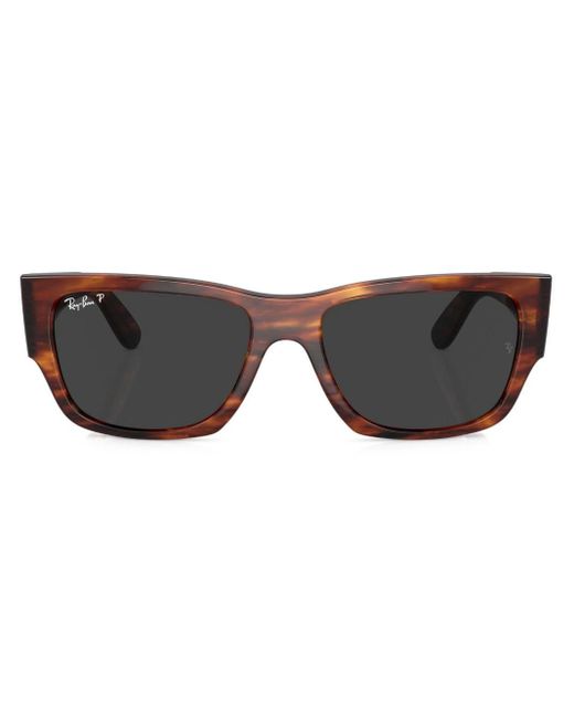 Ray-Ban Brown Carlos Rectangle-frame Sunglasses