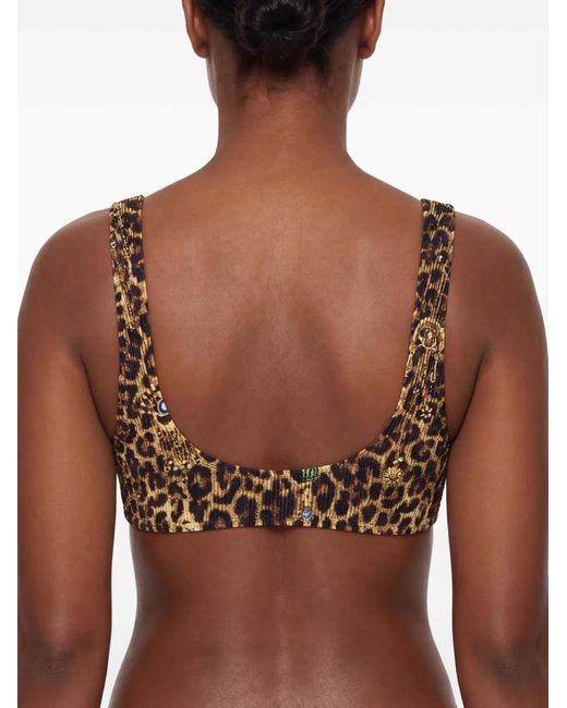 Camilla Brown Crinkle Strap Trims Bikini Top