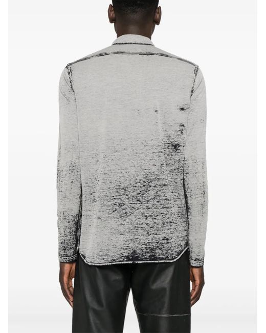 メンズ DIESEL アブストラクトパターン シャツ Gray