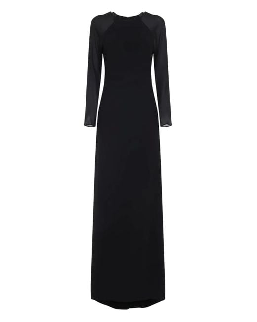 Vestido de manga larga Alberta Ferretti de color Black