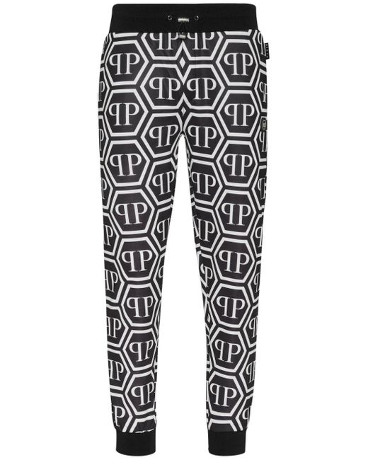 Pantalon de jogging à motif monogrammé Philipp Plein pour homme en coloris Black