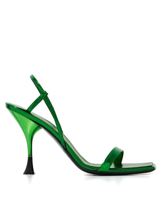 3Juin Green 95Mm Square-Toe Sandals