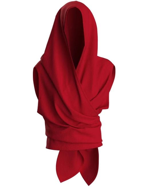 MACCAPANI Top Met Capuchon in het Red