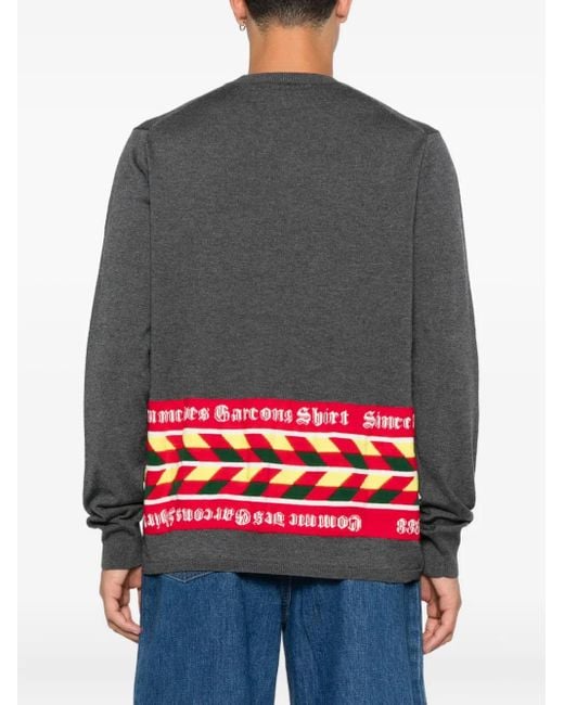 Comme des Garçons Gray Wool-Blend Jumper for men