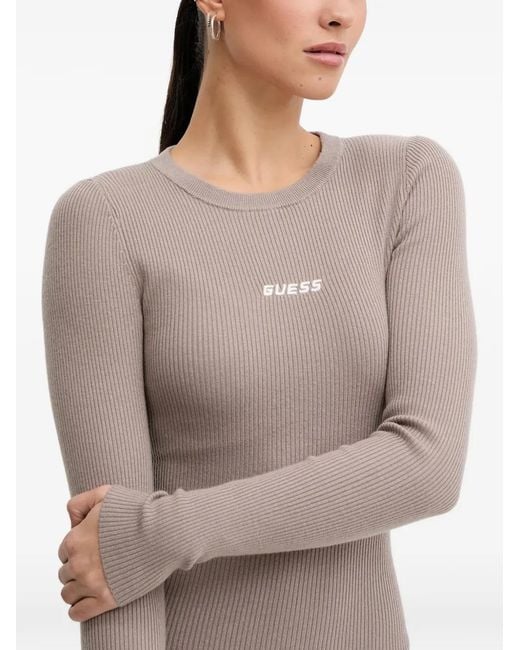 Guess Natural Logo-Detal Maxi Dress