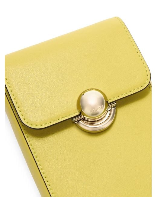Furla Yellow Small Sfera Vertical Crossbody Bag