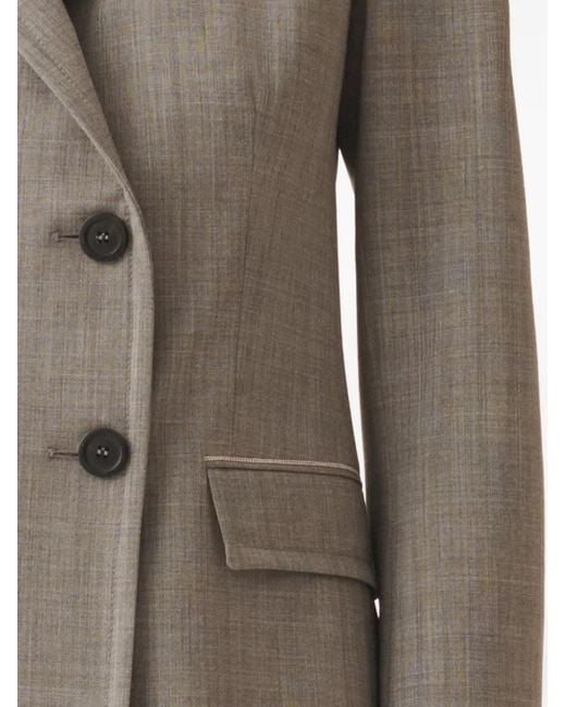 Fabiana Filippi Gray Double-Breasted Blazer