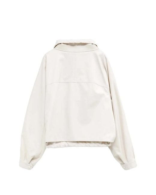 Loewe White Layered Drawstring-Hem Jacket