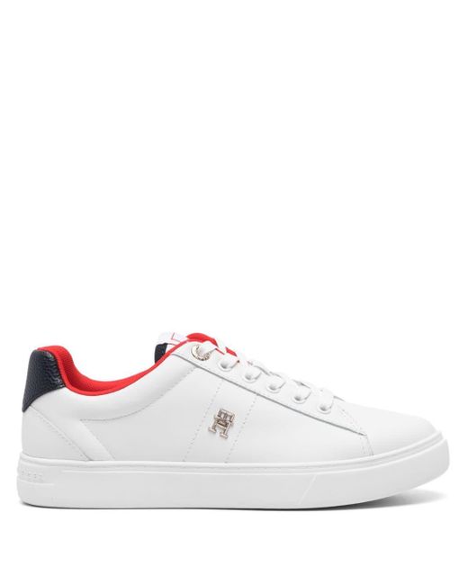 Tommy Hilfiger White Essential Elevated Leather Sneakers