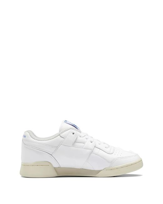 Reebok White Workout Plus Vintage Leather Sneakers for men
