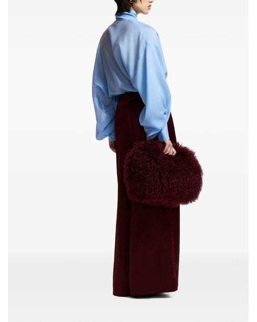 Essentiel Antwerp Purple Karmen Wide-Leg Trousers