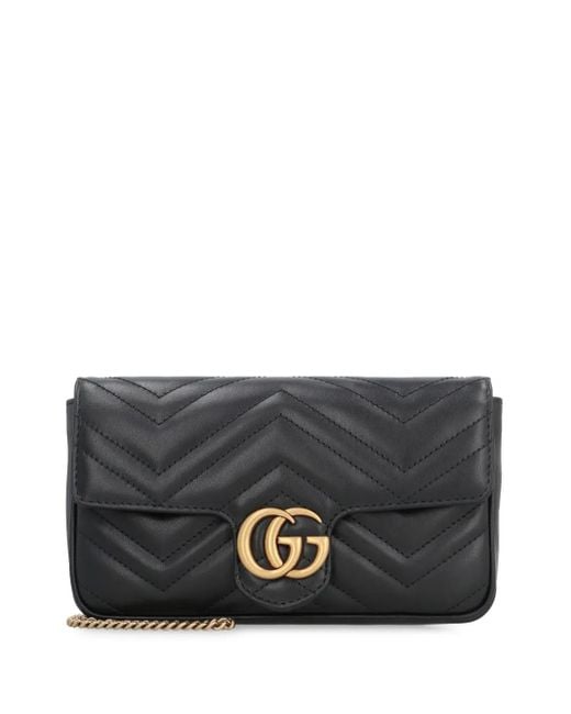 Gucci Gray Mini Gg Marmont Cross Body Bag