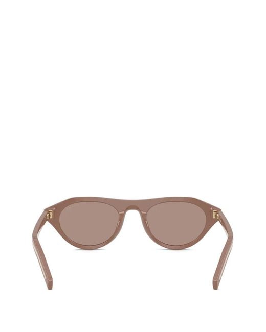 Prada Pink Round-Frame Sunglasses