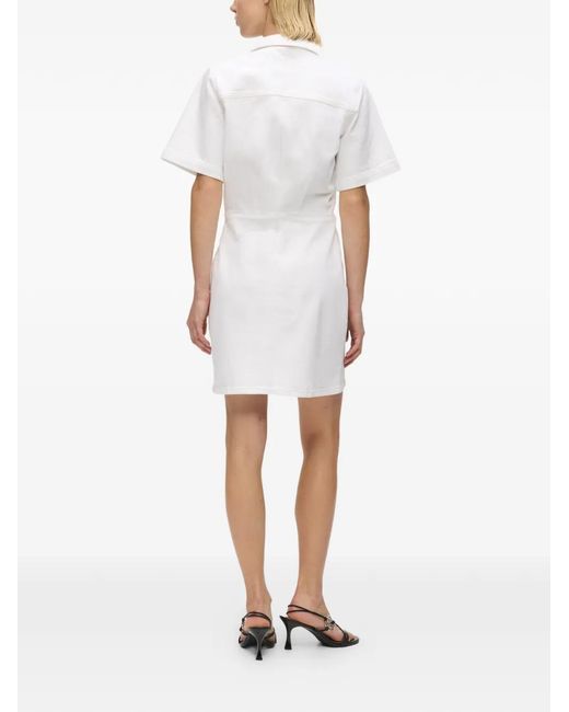 Karl Lagerfeld White Buttoned Mini Dress