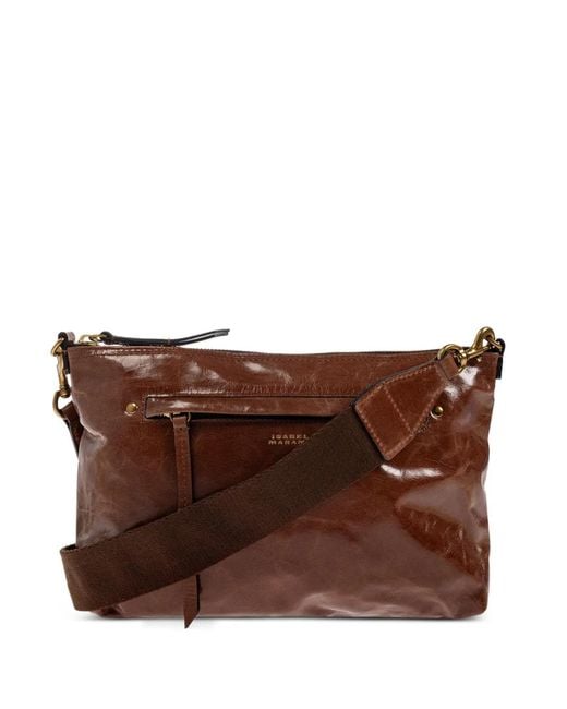 Isabel Marant Brown Nessah Leather Zip-Fastening Bag
