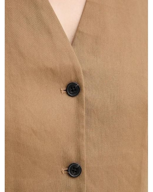 Marc O' Polo Natural Button-Fastening Sleeveless Vest