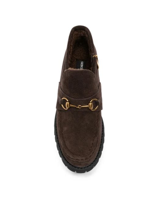 SERGIO MORETTI FIRENZE Brown Horsebit-Detail Ankle Boots
