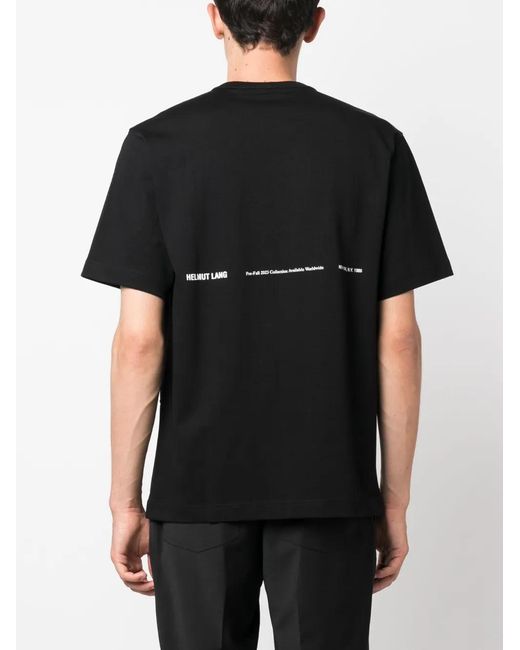 Helmut Lang Black Photograph-Print Cotton T-Shirt for men