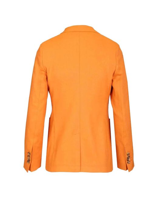 Latorre Orange Single-Breasted Patch-Pocket Blazer