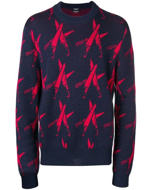 CALVIN KLEIN 205W39NYC Blue X Andy Warhol Knives Jumper for men