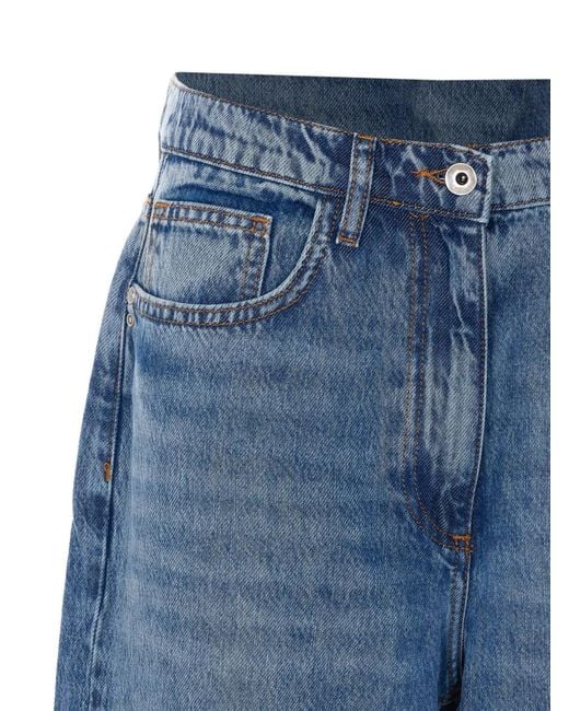 Patrizia Pepe Blue Embroidered Logo Jeans