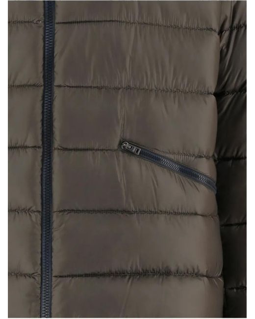 Herno Gray Padded Hooded Jacket for men