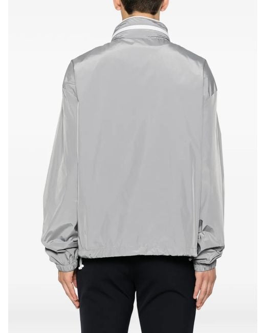 Karl Lagerfeld Gray Logo-Patch Lightweight Jacket for men