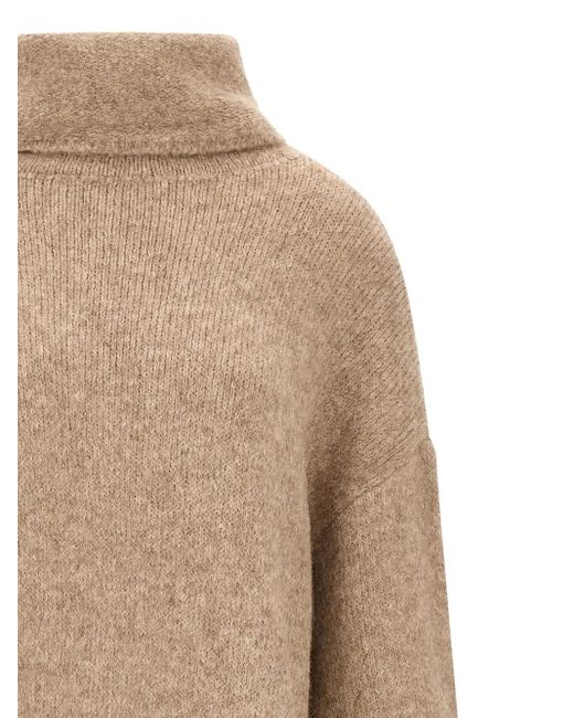 Entire studios Natural Manhattan Turned-Up Midi Dress