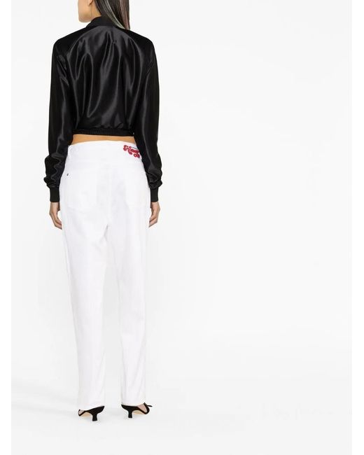 Khrisjoy Black Logo-Print Bomber Jacket