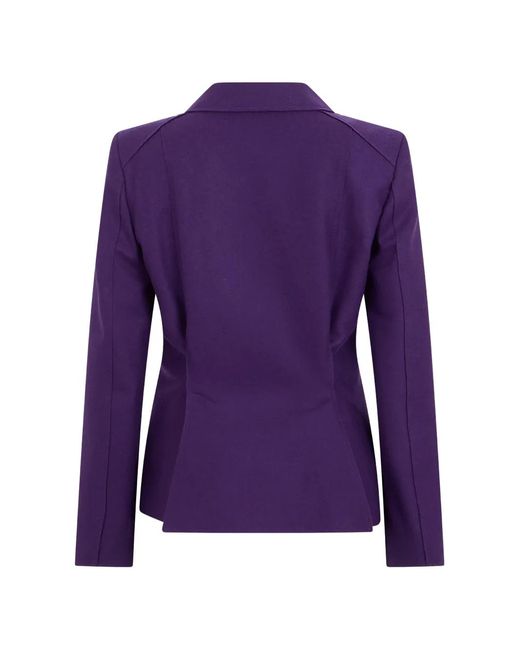 Alberta Ferretti Purple Single-Breasted Blazer