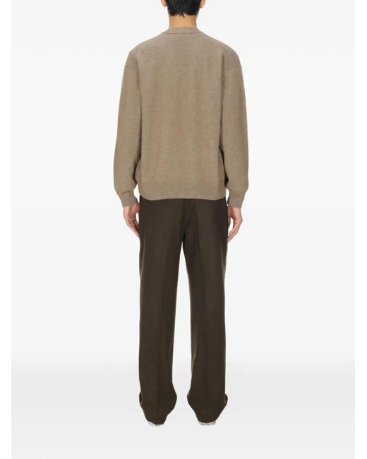 Auralee Gray Cashmere Cardigan for men