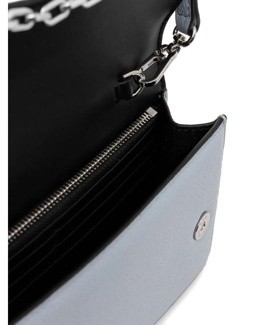 Karl Lagerfeld Gray Leather Cross Body Bag